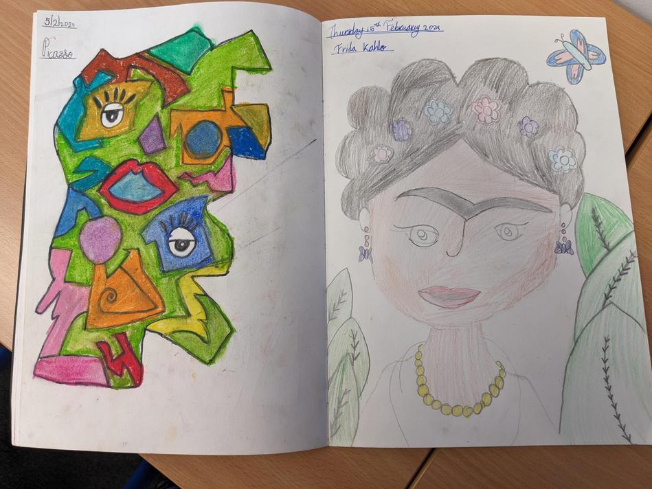 Our new artist this week was Frida Kahlo.
