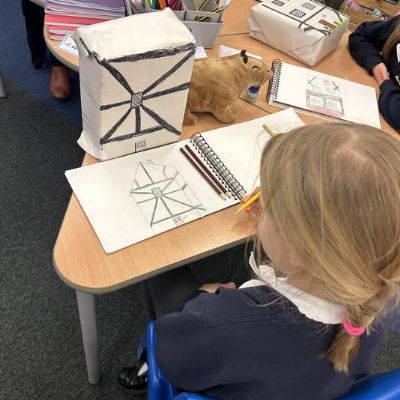 Adding fine detail to our Tudor houses.