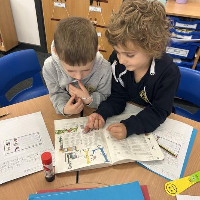 Using dictionaries to find out definitions and synonyms.