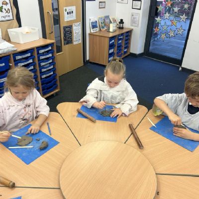 Using clay to make animals following our science topic- animals including humans.