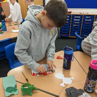The making of our first Christmas card is well underway!