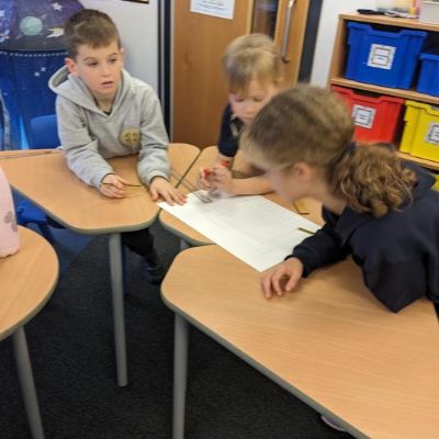 We worked in small groups to create Ancient Egyptian themed board games.