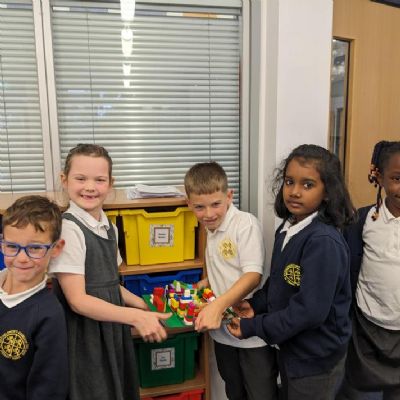 In R.E., we made houses out of Lego