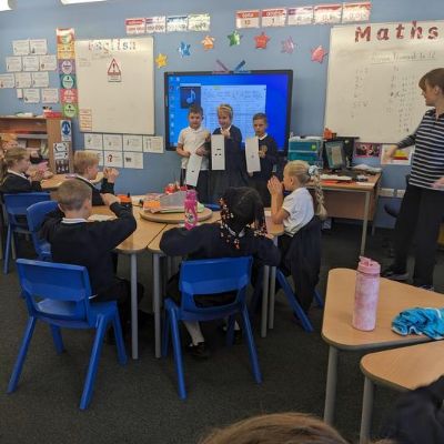Music with Mrs West.