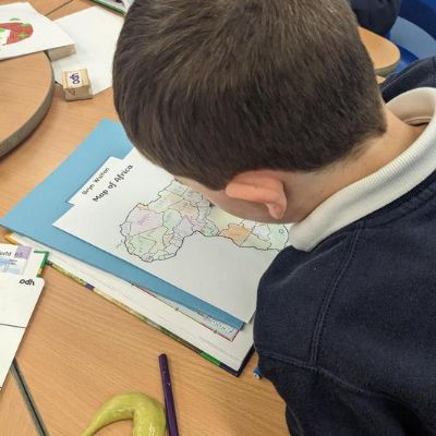 we used an atlas to explore the seven continent's