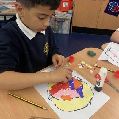creating Picasso inspired pieces of artwork