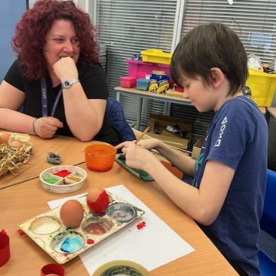 Painting eggs!