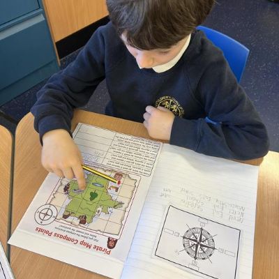 Exploring compass points in Geography.